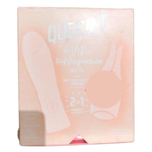 Sextoys Vibromasseur Silicone, 7 modes de vibration étanche, 2 en 1 Rechargeable USB, Queen V The VIP and The Wingwoman